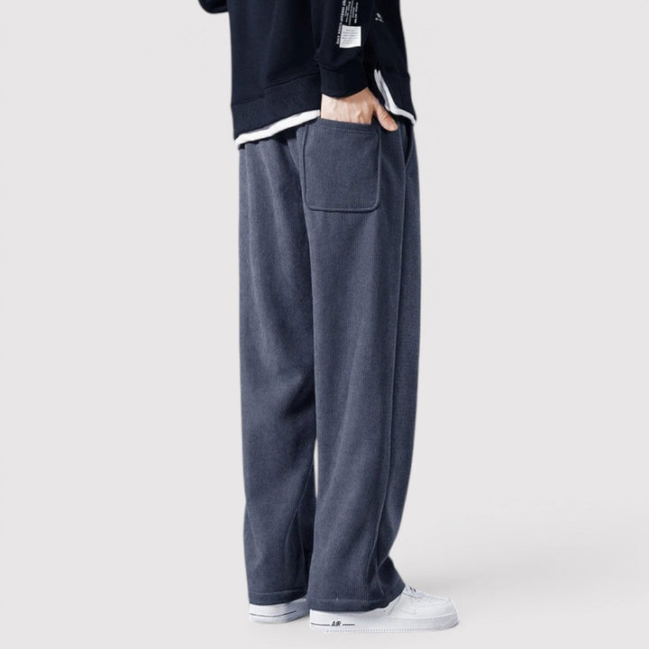 RONE 着心地の良いリブ編みのワイドパンツ