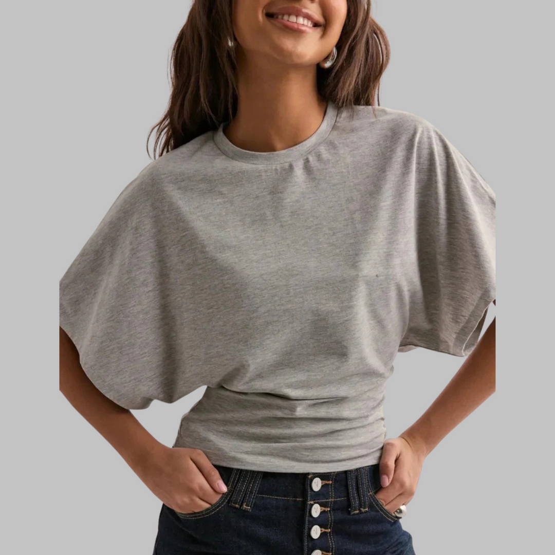 Clio | Casual Fitted Half Sleeve Round Neck Top