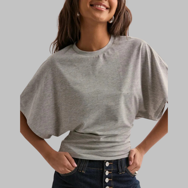 Clio | Casual Fitted Half Sleeve Round Neck Top