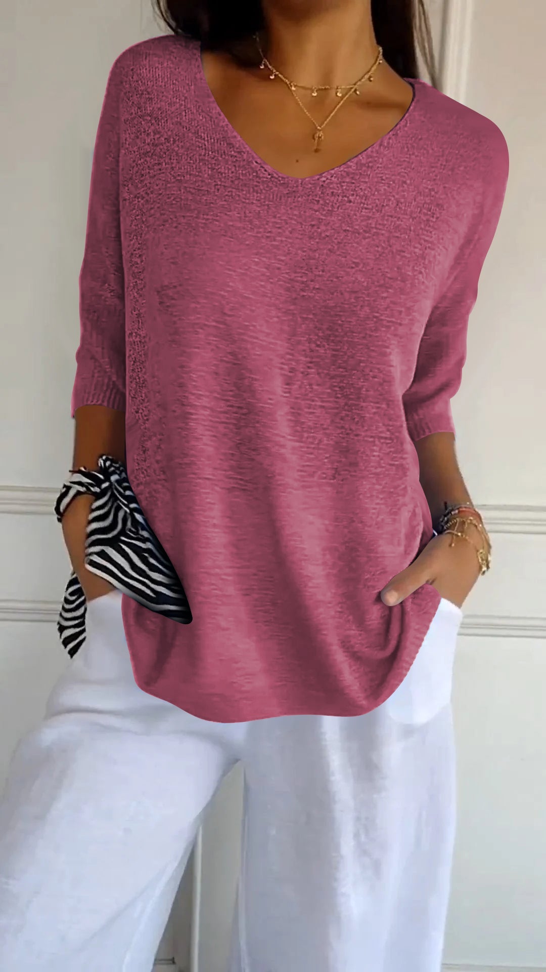 Athena | Casual V-Neck Top