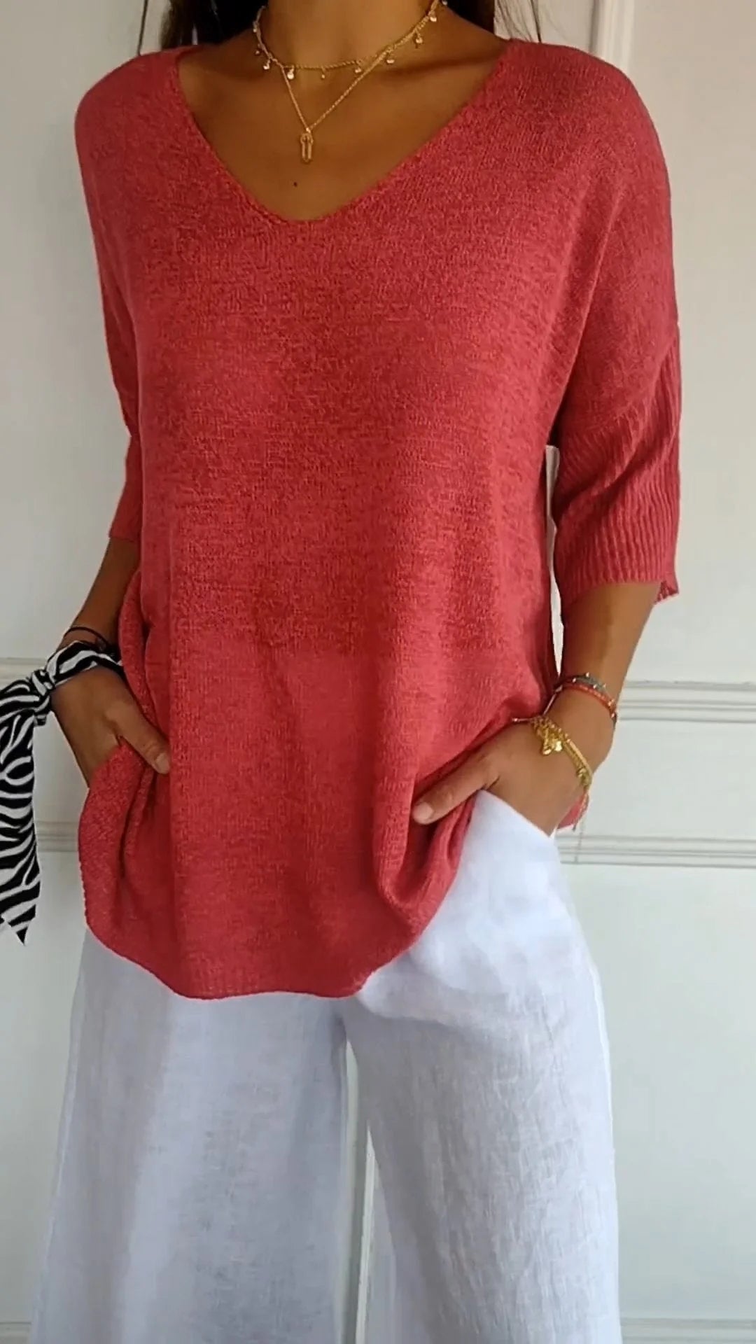 Athena | Casual V-Neck Top
