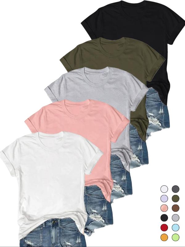 Lydia | Casual Short Sleeve Tee (Pack of 5)