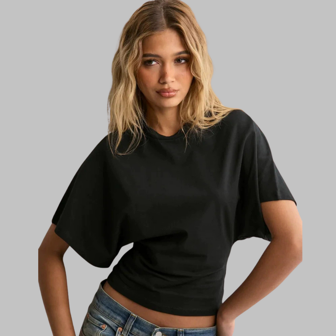 Clio | Casual Fitted Half Sleeve Round Neck Top