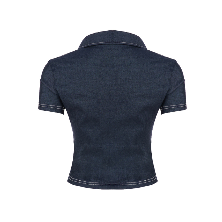 AURORA | Stylish Fitted Collared Short Sleeve Shirt