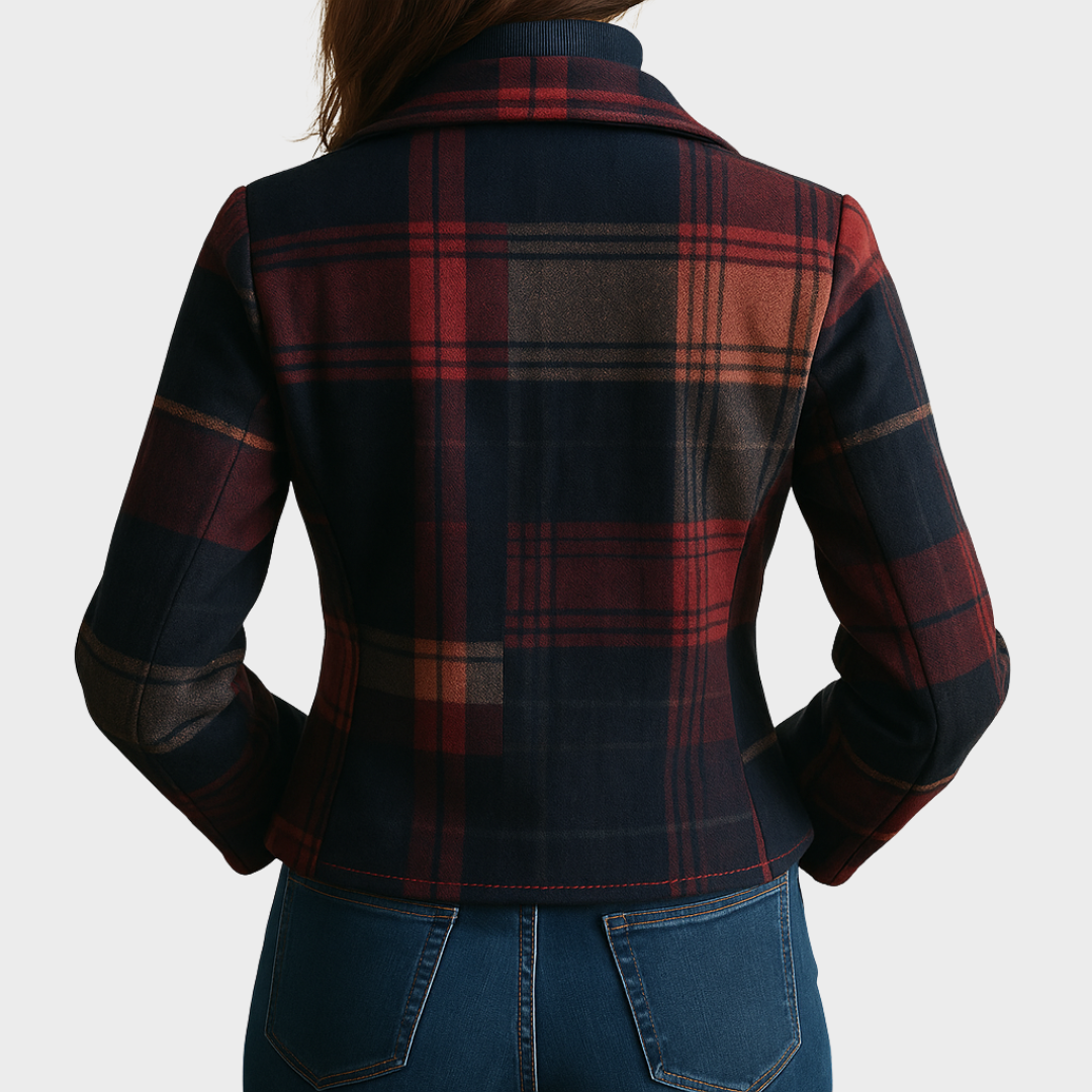 Hazel | Classic checked wool coat