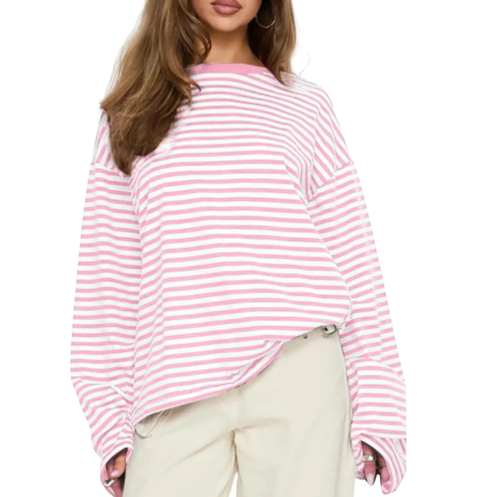 Lydia | Versatile Striped Long Sleeve Shirt