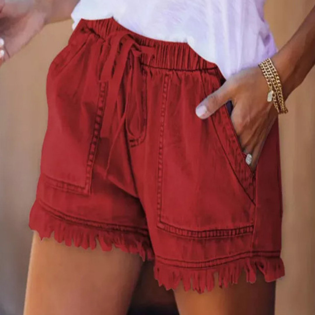 IMELDA | Casual Soft Waist-Tie Loose Fit Shorts