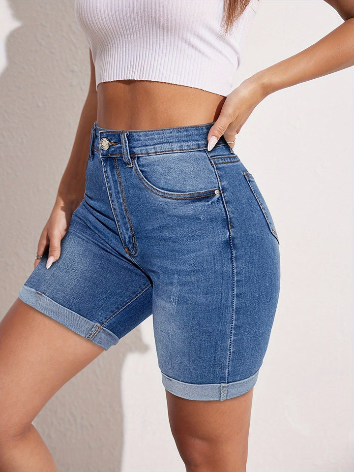 RAPHAELLE | Stretch-Fit Bermuda Jean Short