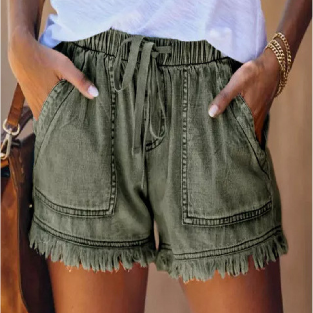 IMELDA | Casual Soft Waist-Tie Loose Fit Shorts