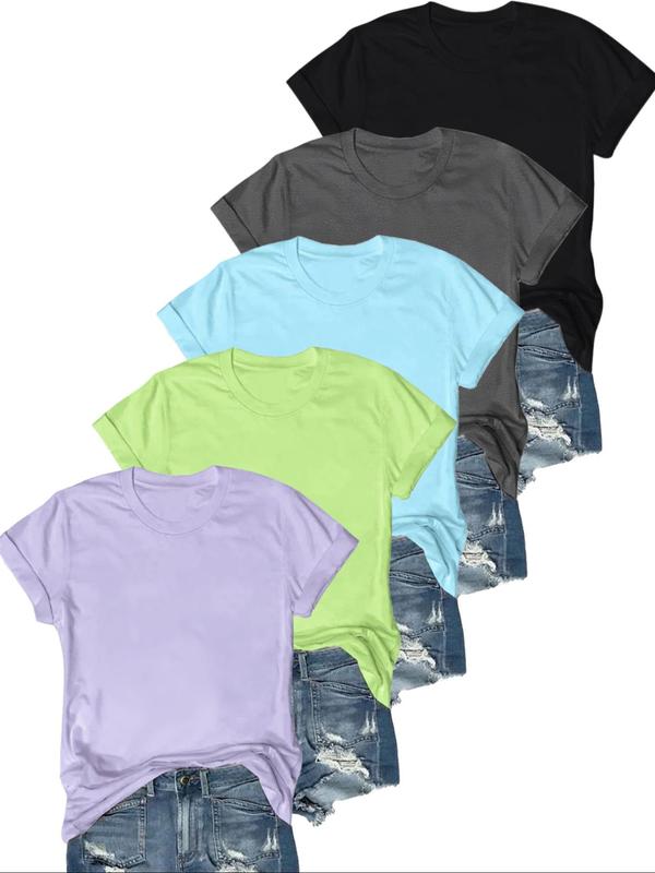 Lydia | Casual Short Sleeve Tee (Pack of 5)