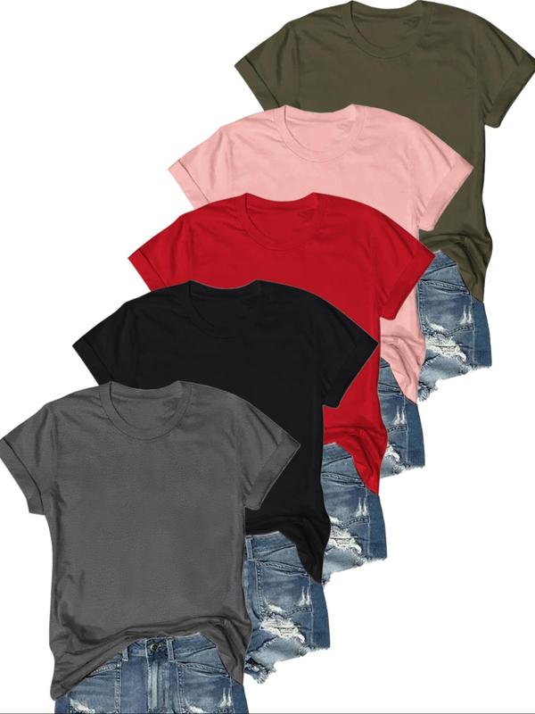 Lydia | Casual Short Sleeve Tee (Pack of 5)