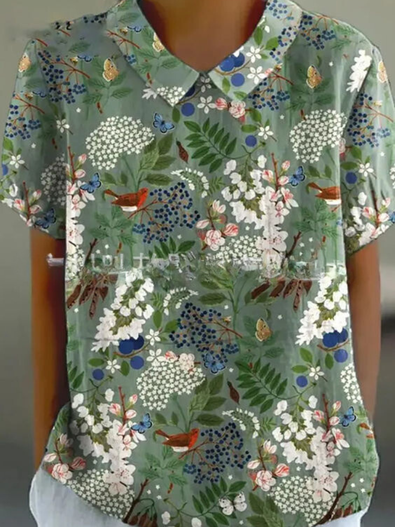 Livia™ | Vintage Print Shirt