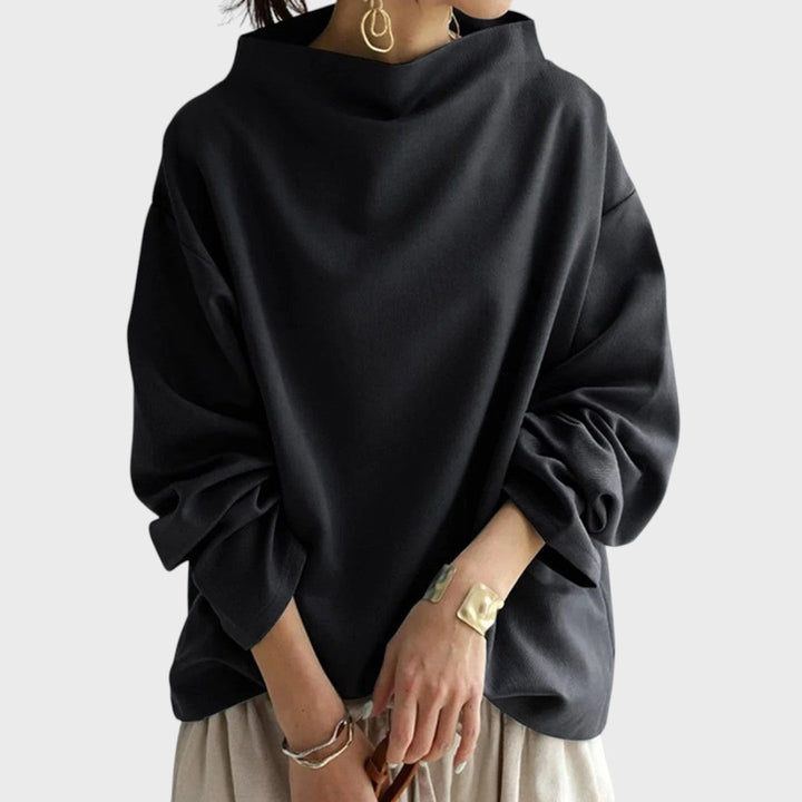 Thalia | Weichi Knitted Top with High Collar