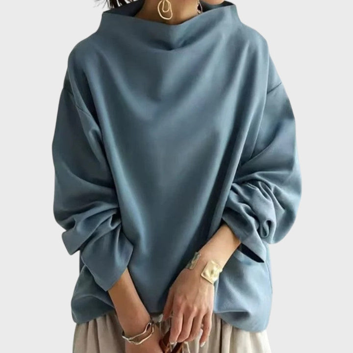 Thalia | Weichi Knitted Top with High Collar