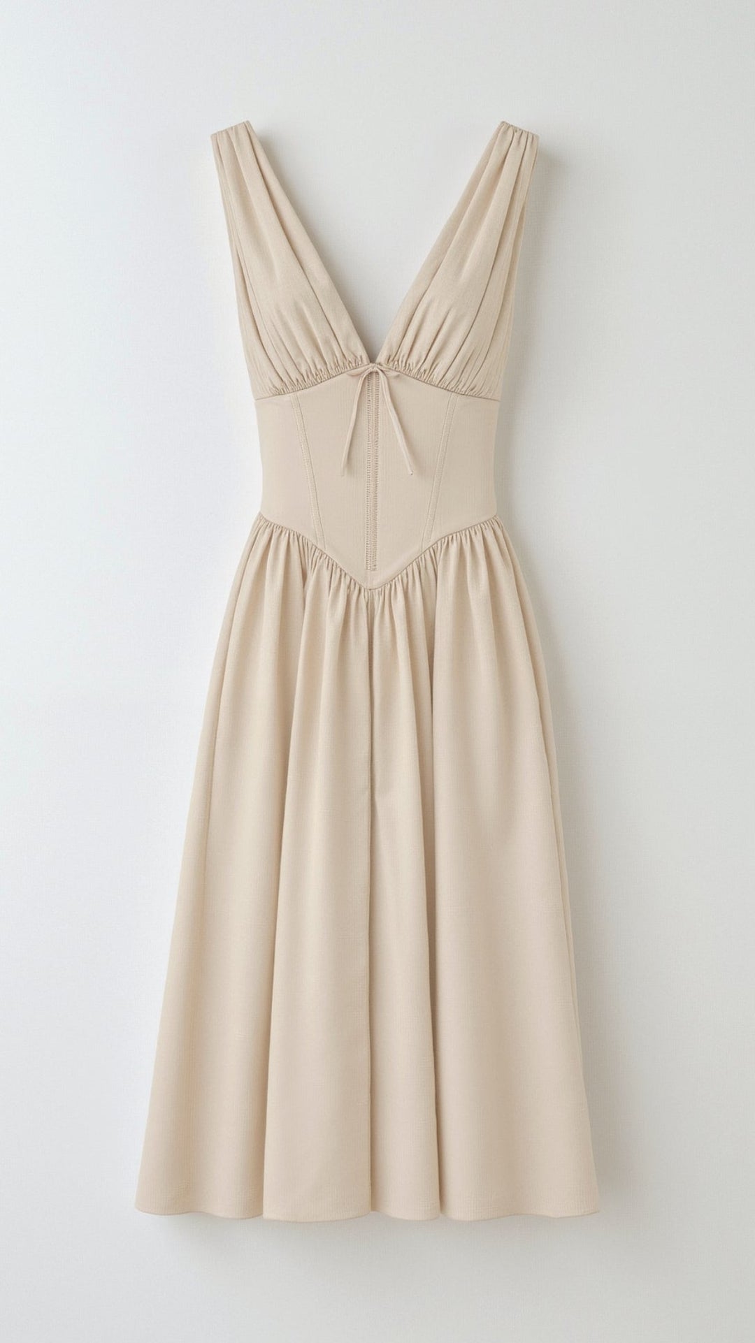 Emma Elegant Midi Plunge Dress