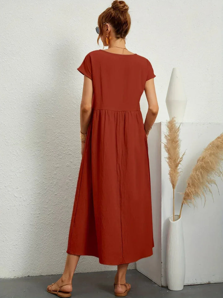 Gabrielle | Timeless Elegance Fluid Midi Dress