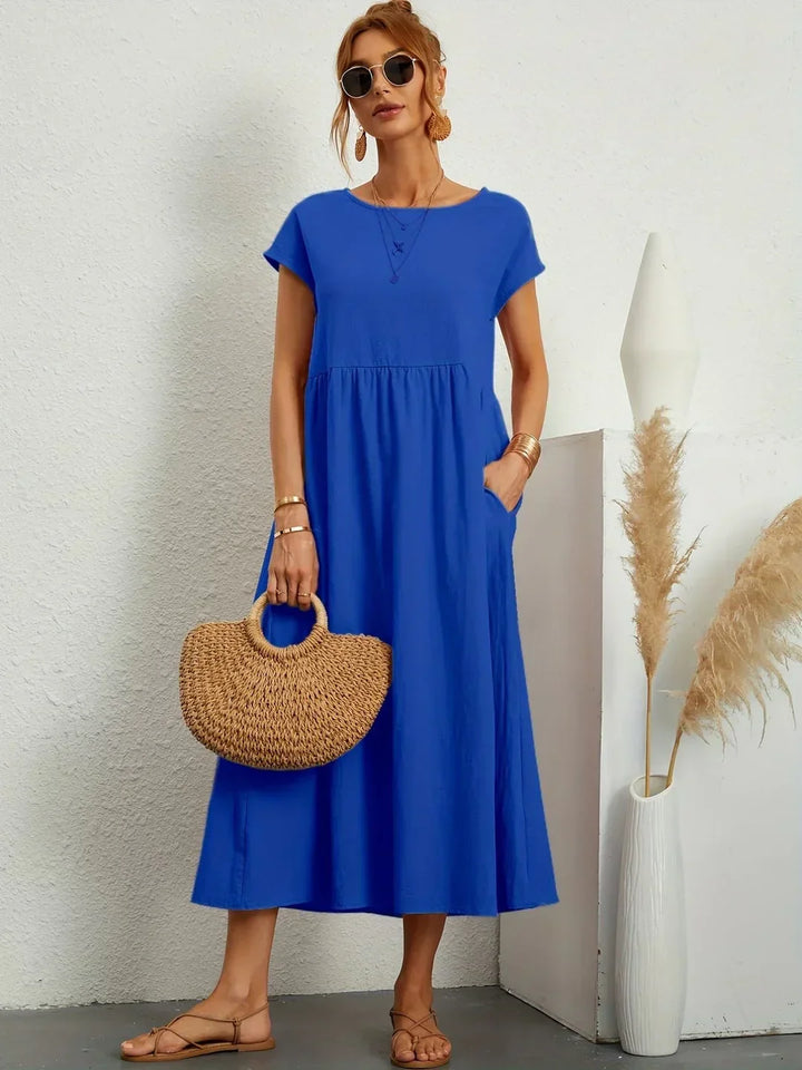 Gabrielle | Timeless Elegance Fluid Midi Dress