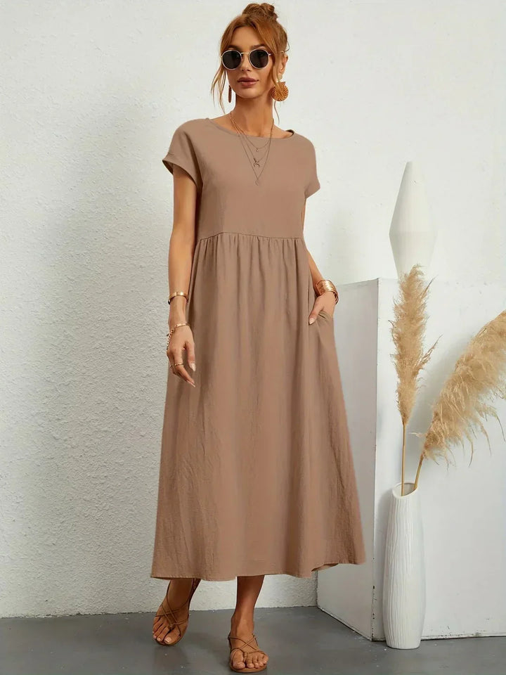 Gabrielle | Timeless Elegance Fluid Midi Dress