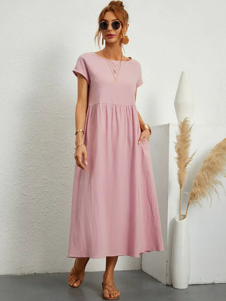 Gabrielle | Timeless Elegance Fluid Midi Dress