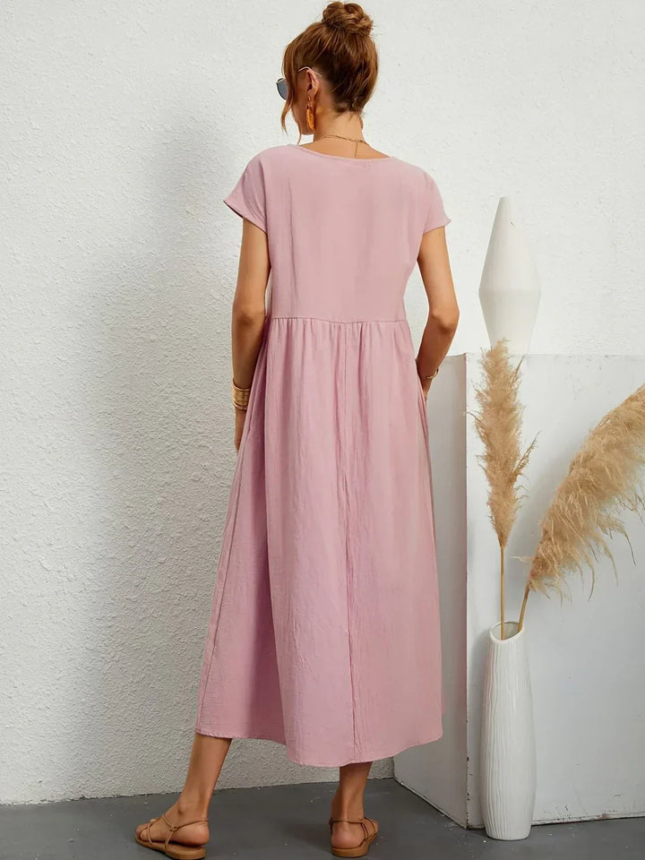 Gabrielle | Timeless Elegance Fluid Midi Dress