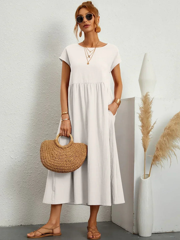 Gabrielle | Timeless Elegance Fluid Midi Dress