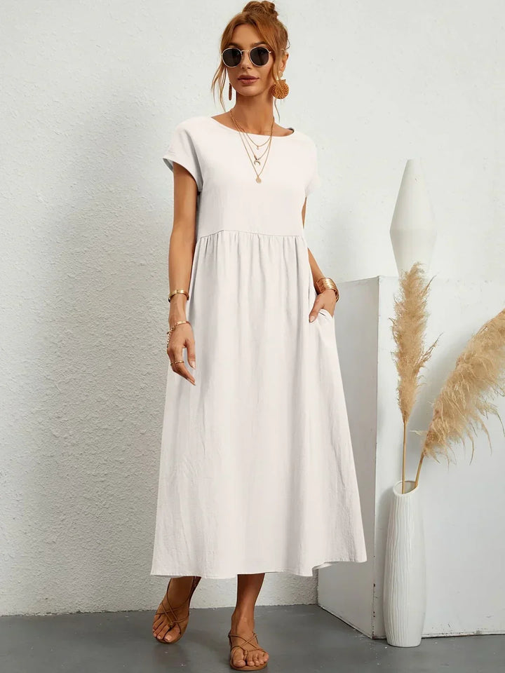 Gabrielle | Timeless Elegance Fluid Midi Dress