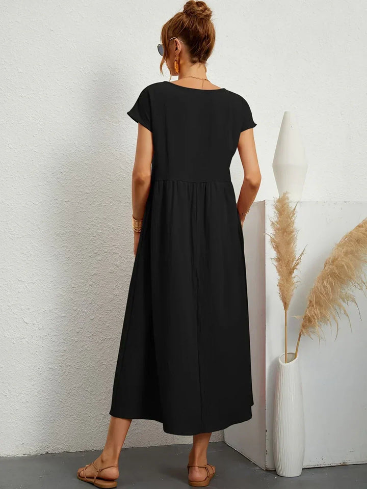 Gabrielle | Timeless Elegance Fluid Midi Dress