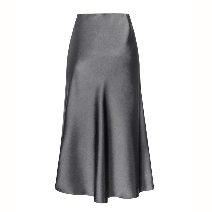 KEITH | Elegant High Waist Side Slit Midi Skirt