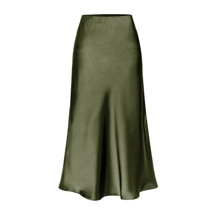 KEITH | Elegant High Waist Side Slit Midi Skirt