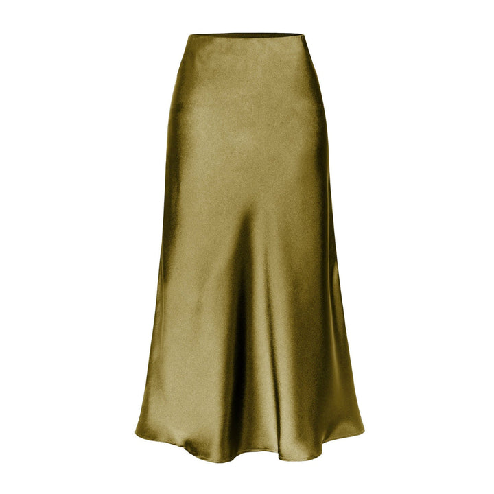 KEITH | Elegant High Waist Side Slit Midi Skirt