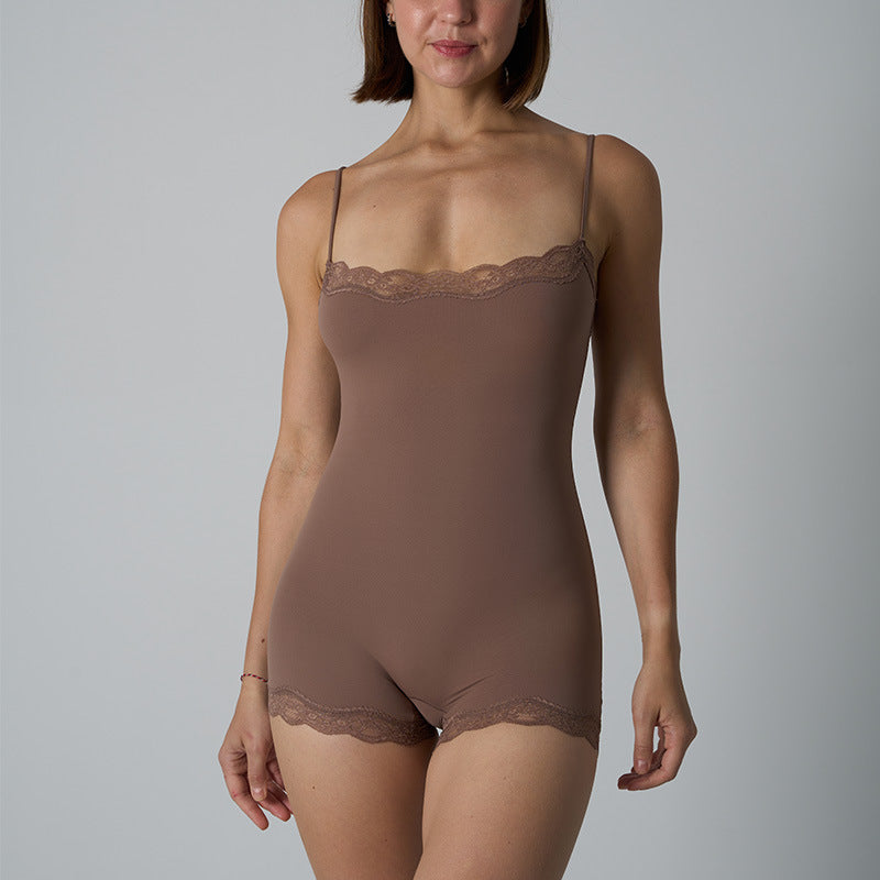 MARILYN | Chic Slim Seamless Spaghetti Strap Bodysuit