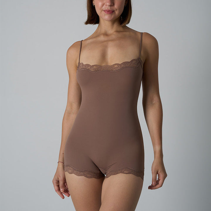 MARILYN | Chic Slim Seamless Spaghetti Strap Bodysuit