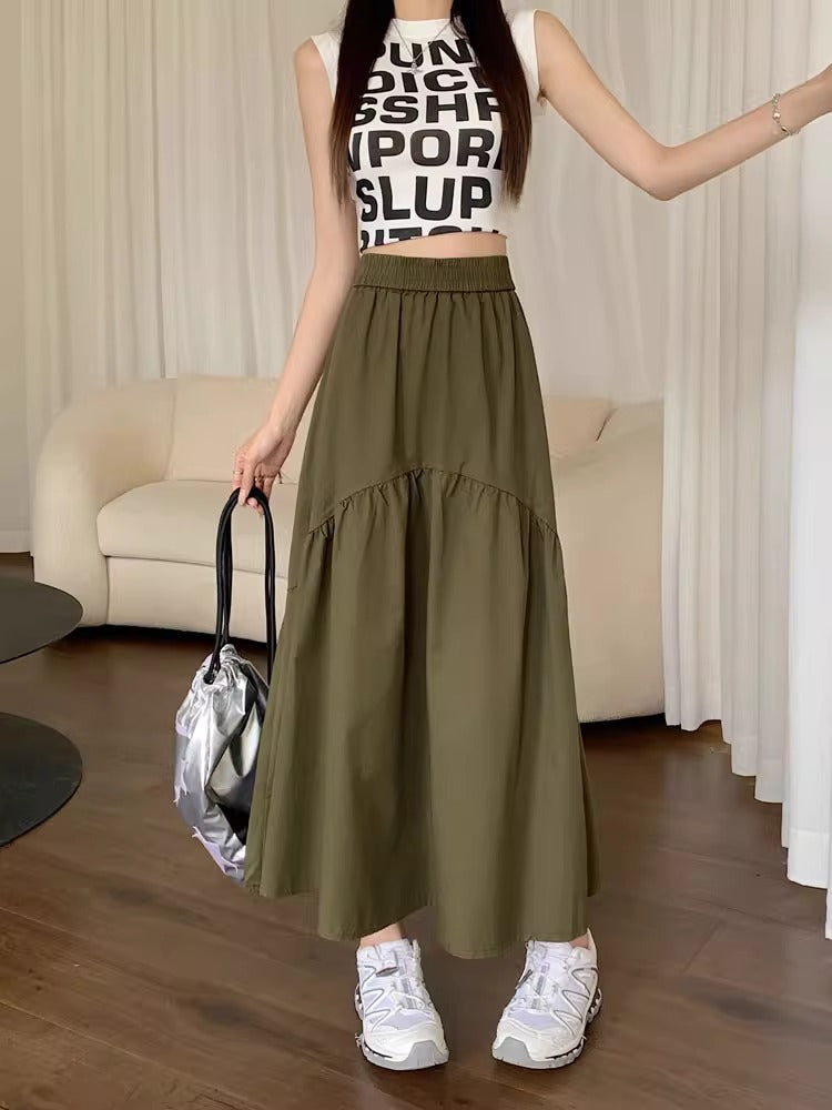MARJOLAINE | Modern Casual Long Skirt