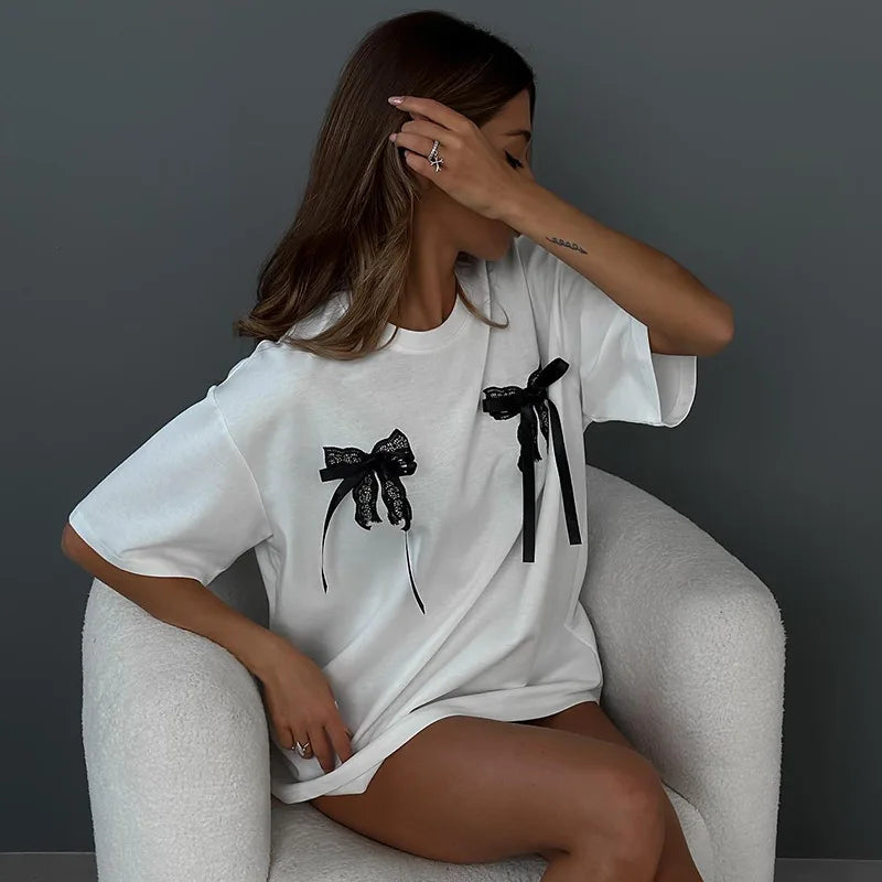 Livia | Cute & Comfy Bow Tee