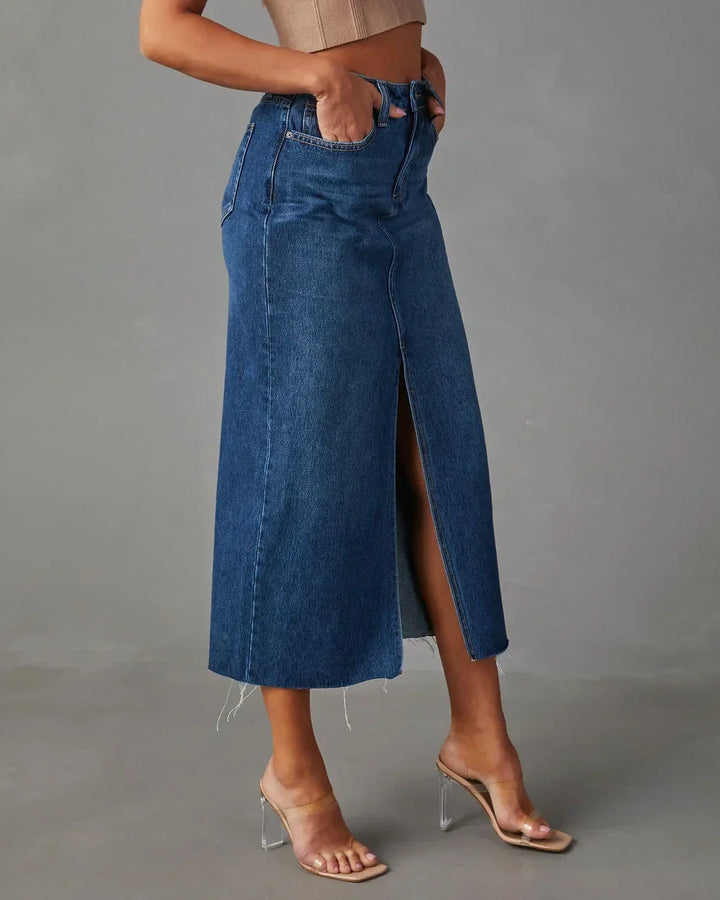 DENISE™ | Classic High-Waist Denim Skirt