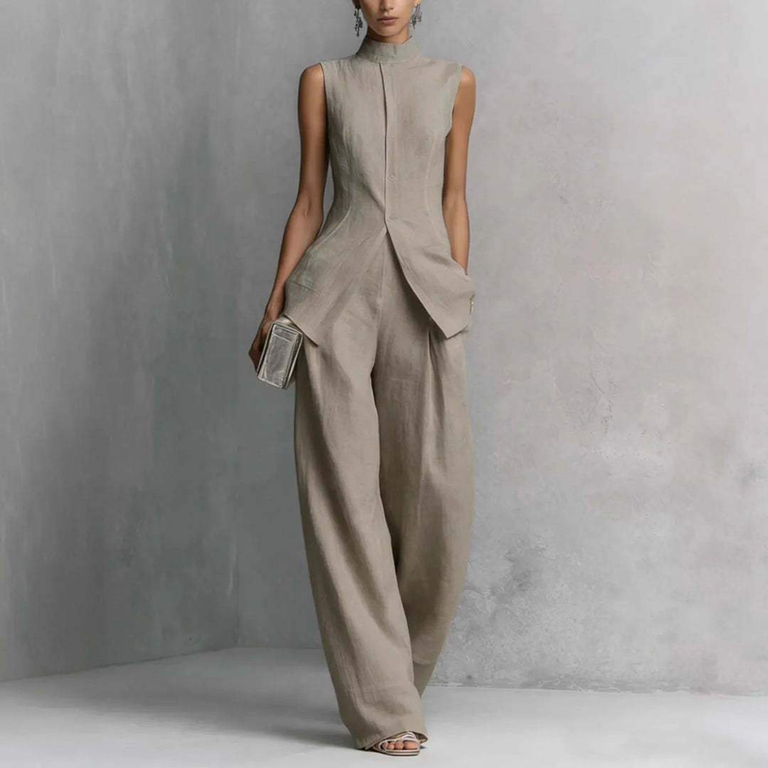 Pauline | Sleeveless Top and Trousers Set