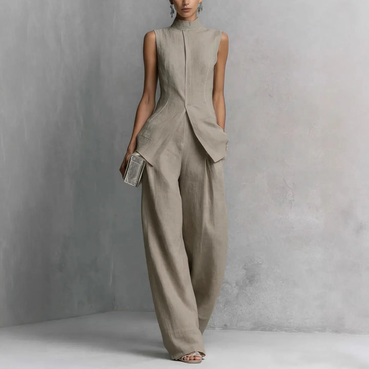 Pauline | Sleeveless Top and Trousers Set