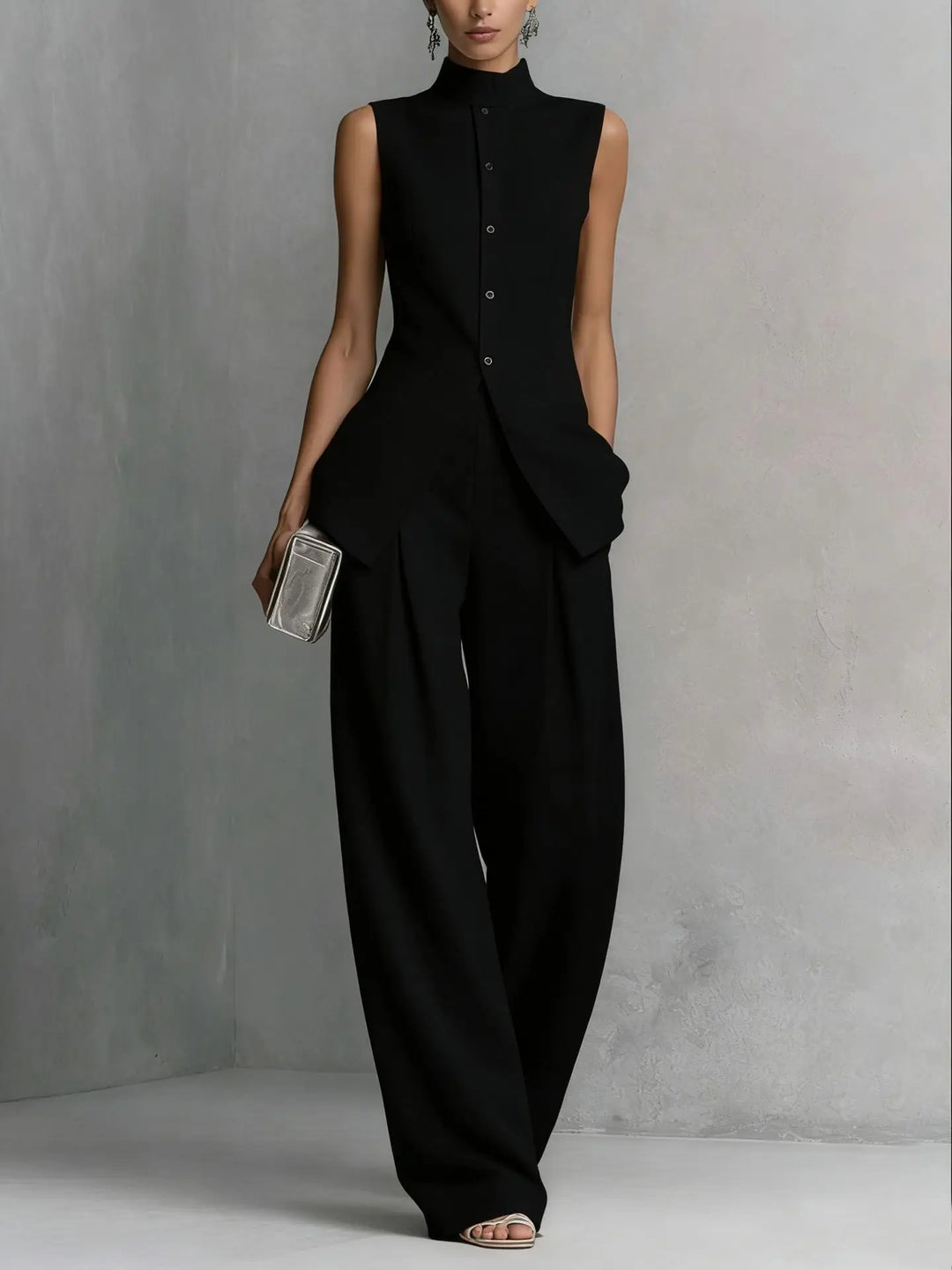 Pauline | Sleeveless Top and Trousers Set