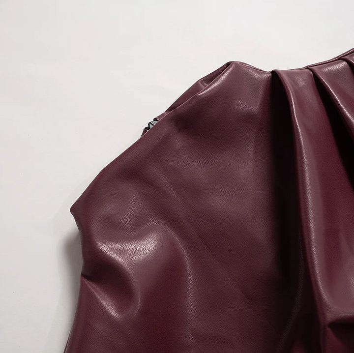 Clio | Sleek Faux Leather Top