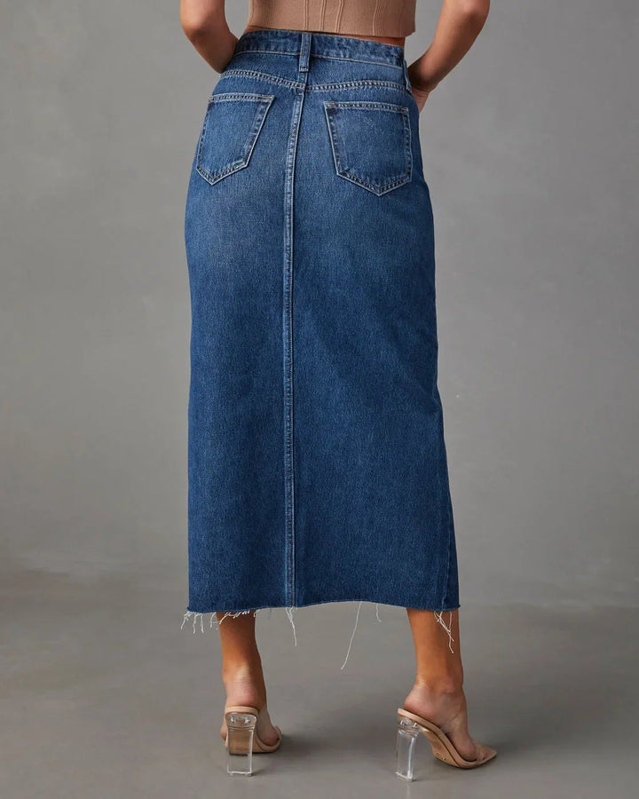 DENISE™ | Classic High-Waist Denim Skirt