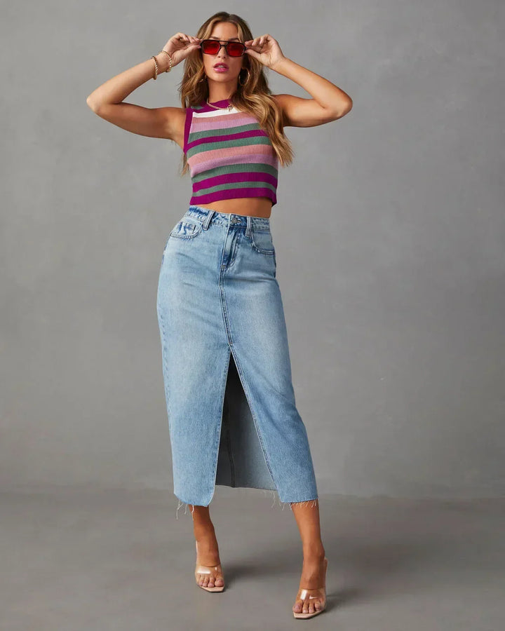 DENISE™ | Classic High-Waist Denim Skirt