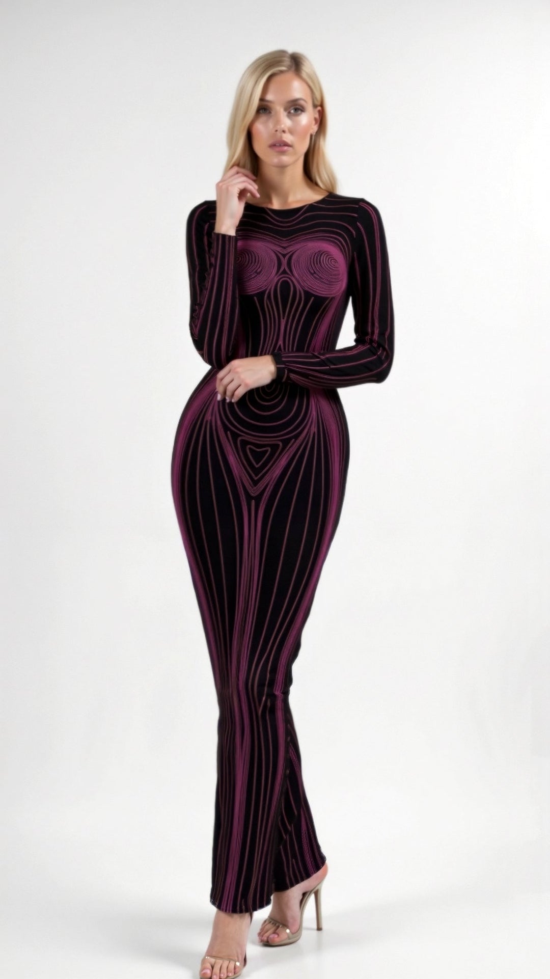 Lucy Elegant Long Sleeve Maxi Dress