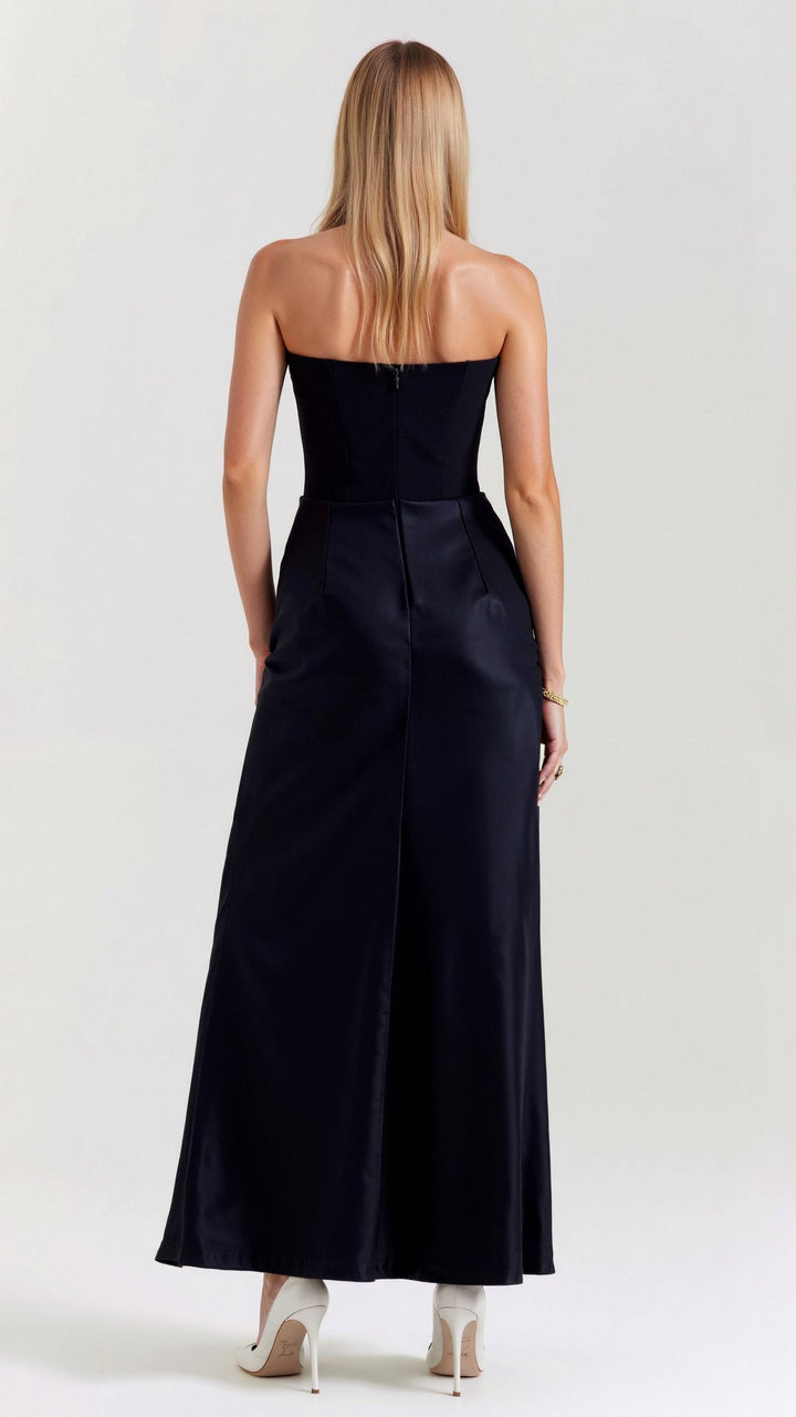 Lydia Elegant Strapless Maxi Dress