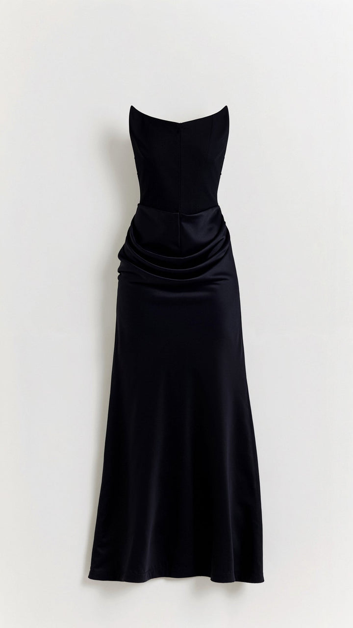 Lydia Elegant Strapless Maxi Dress