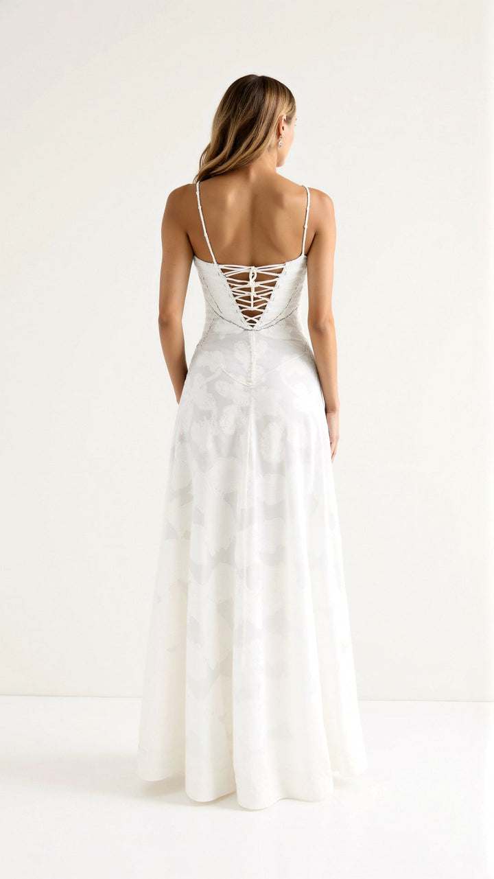 Mary Floral Jacquard Maxi Dress