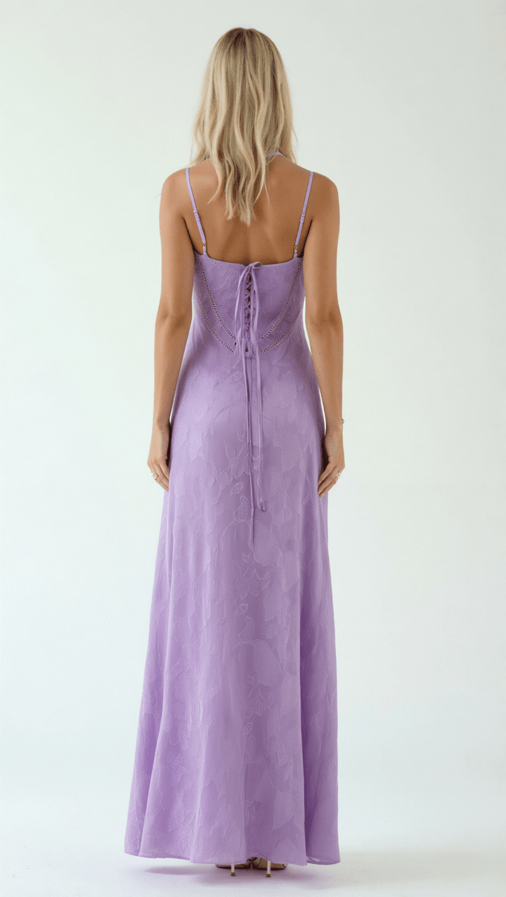 Mary Floral Jacquard Maxi Dress