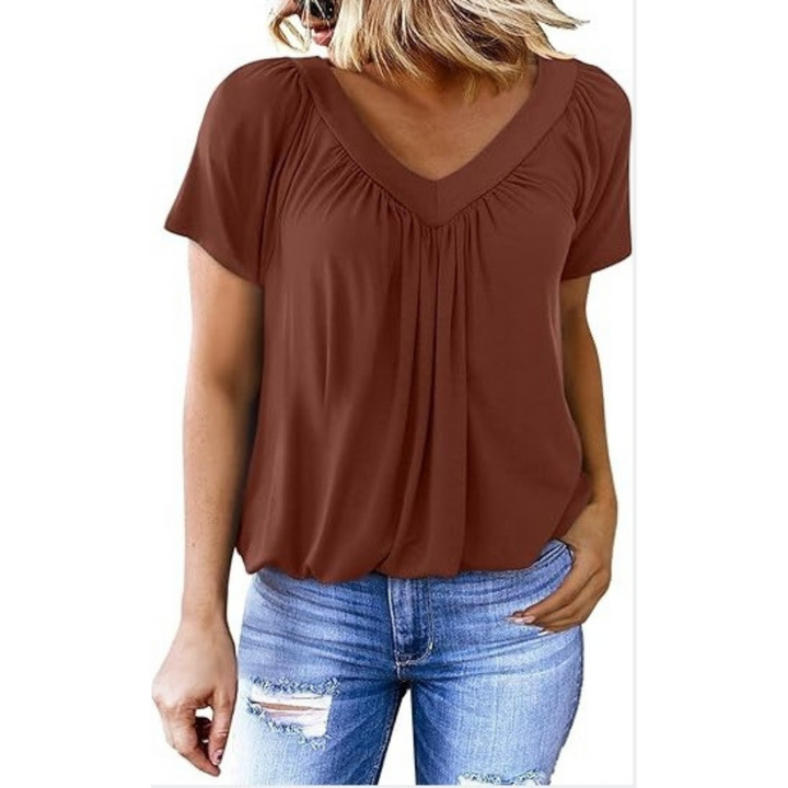 Lydia | Casual V-Neck Top