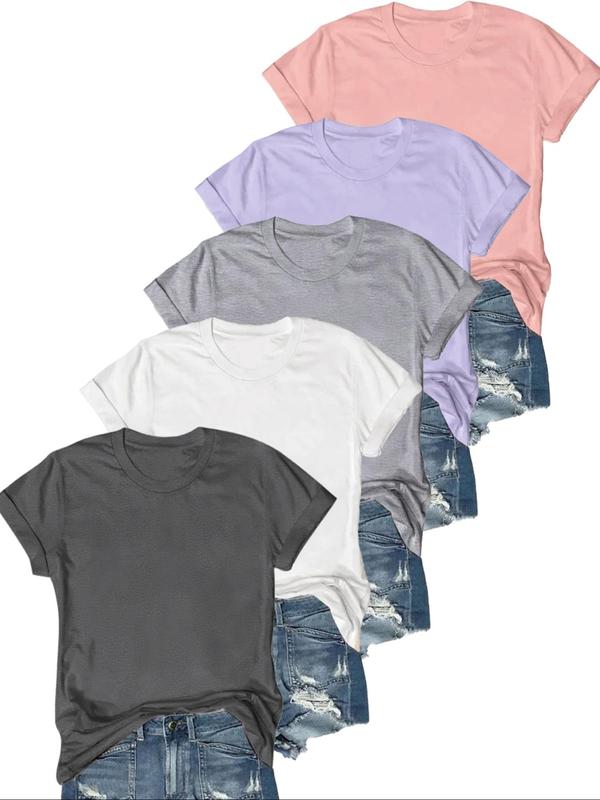 Lydia | Casual Short Sleeve Tee (Pack of 5)