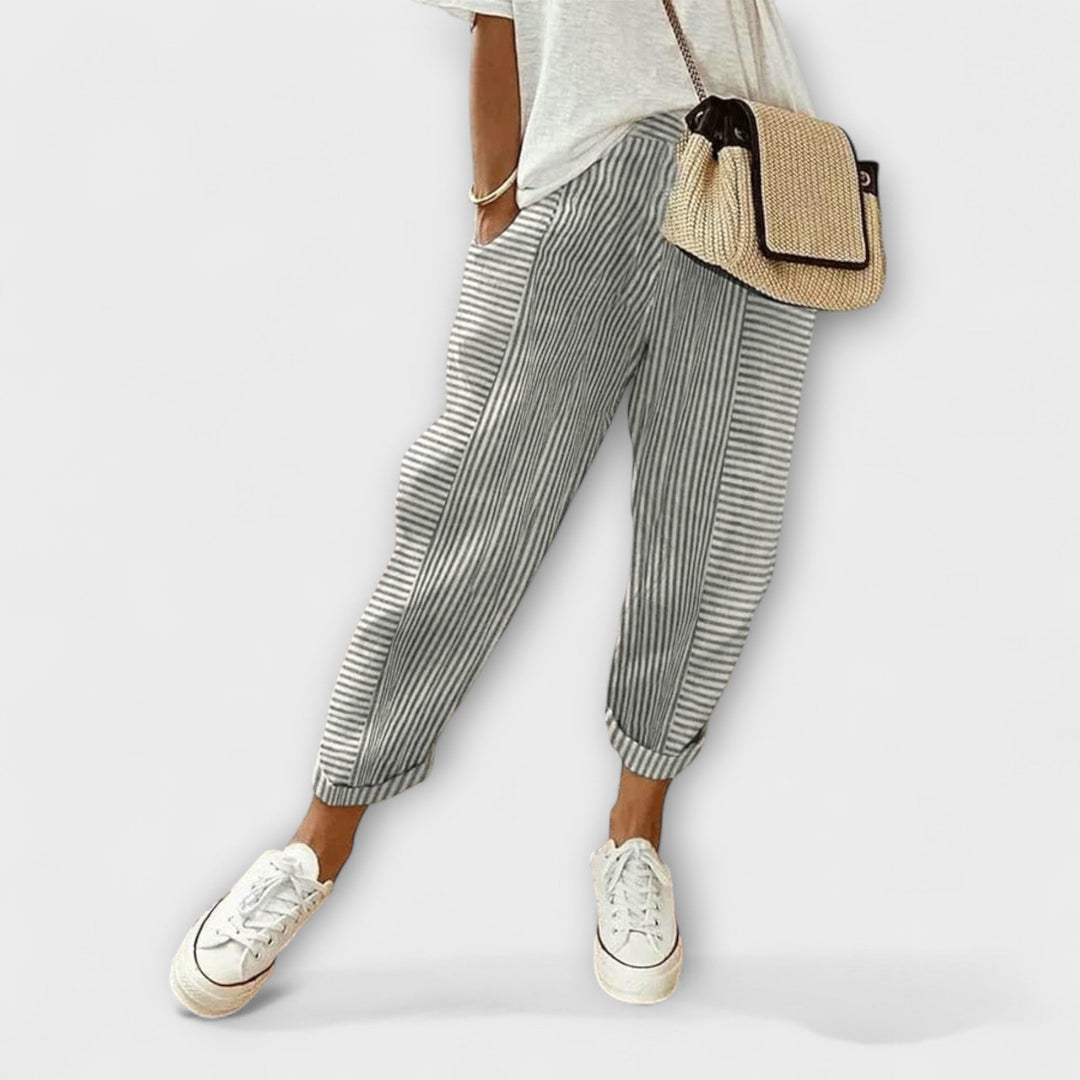 Sanne – Bequemi striped trousers