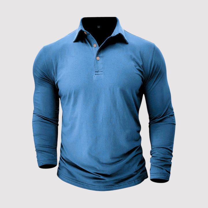 TOMER  通気性長袖ポロシャツ